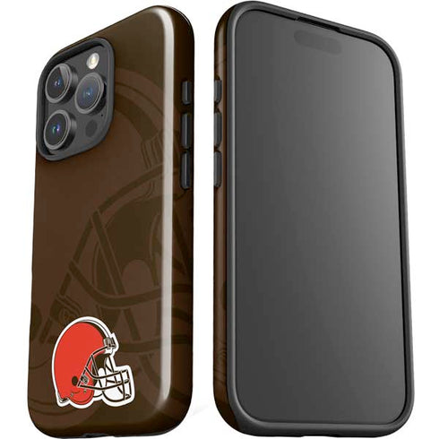 NFL Cleveland Browns Double Vision iPhone 16 Pro Max Impact Case